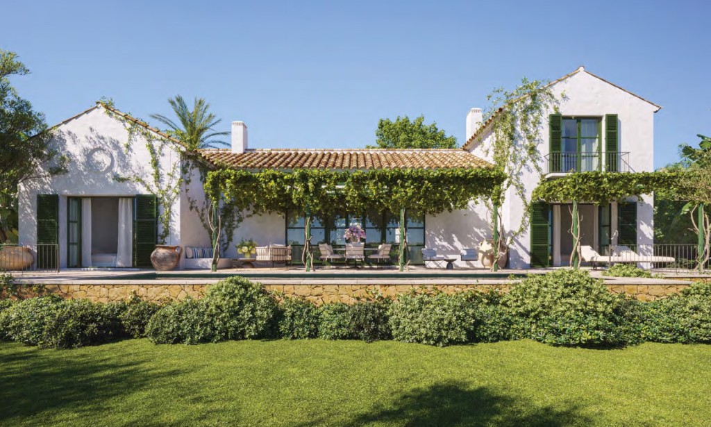 Villa overlooking pool